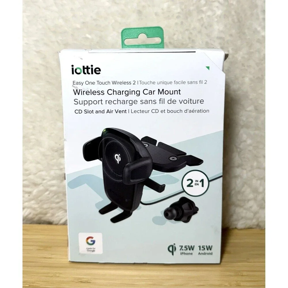 iOttie Easy One Touch Wireless 2 Car Mount Black | 10W Qi Charging